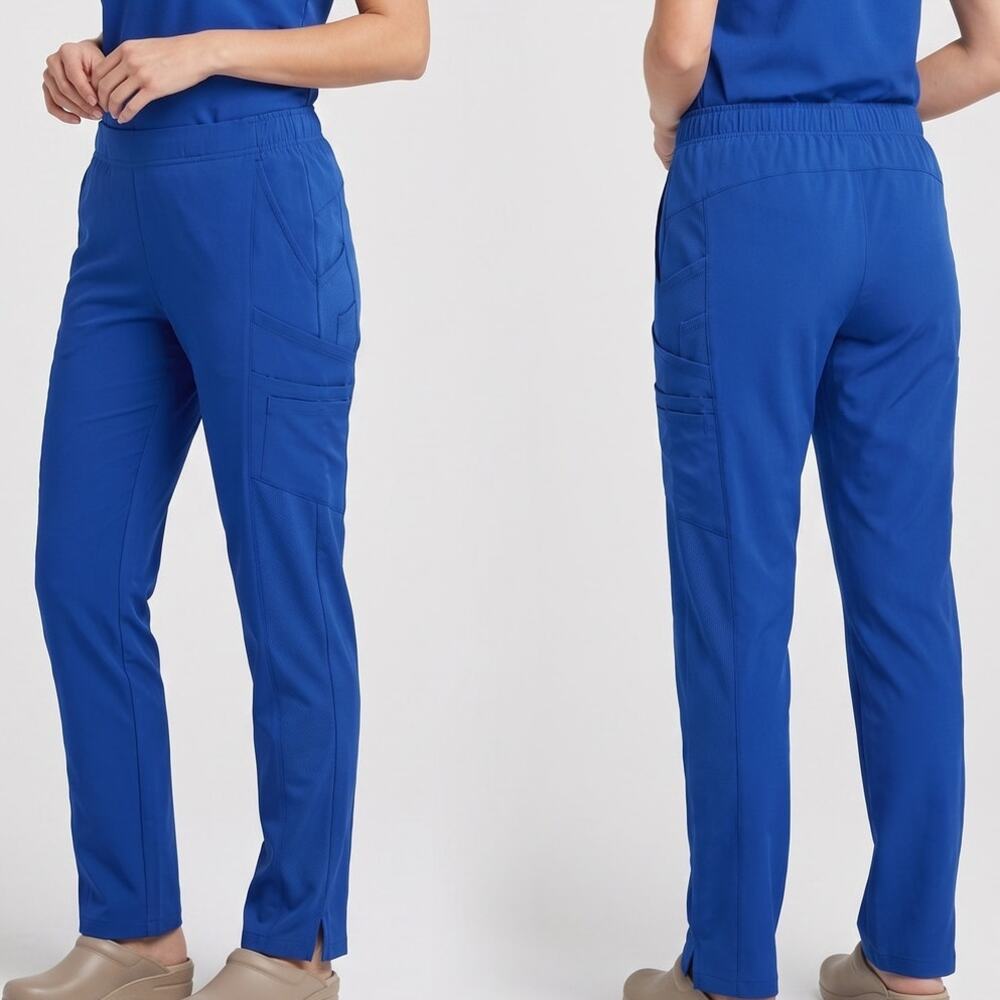 Spread Good Cheer Womens Large Royal Blue Scrub Pants